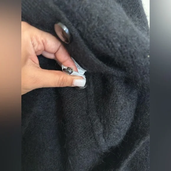 Sezane Mia Cardigan - Black - Kid mohair - Picture 9 of 11